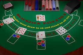 Antarmuka permainan Infinite Blackjack di ontibet dengan tombol aksi